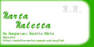 marta maletta business card